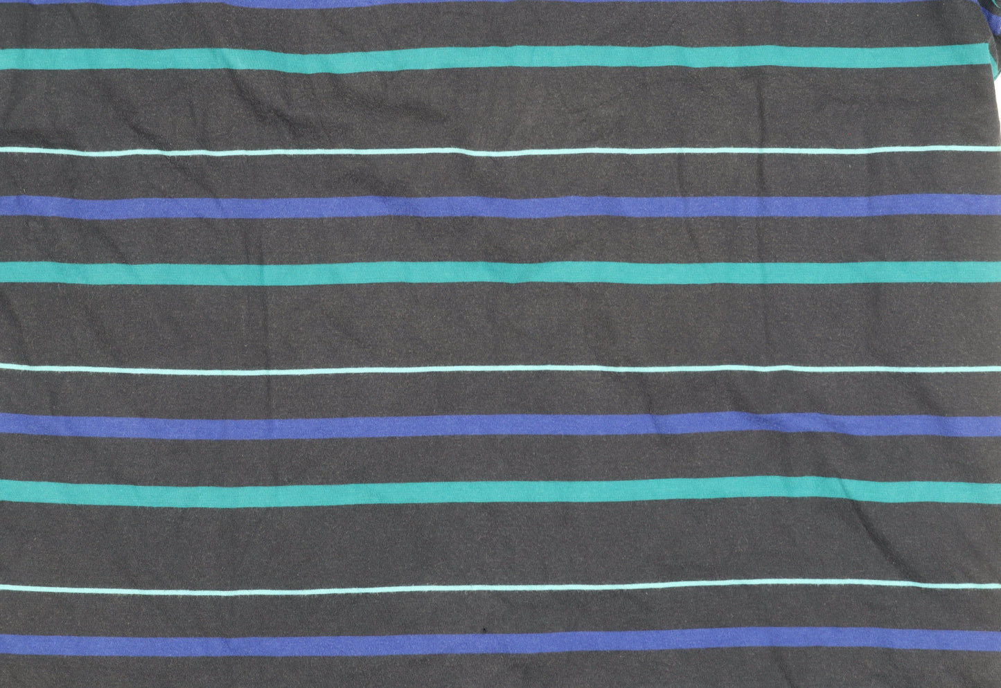 Thomas Nash Men's L Black Striped Polo Shirt