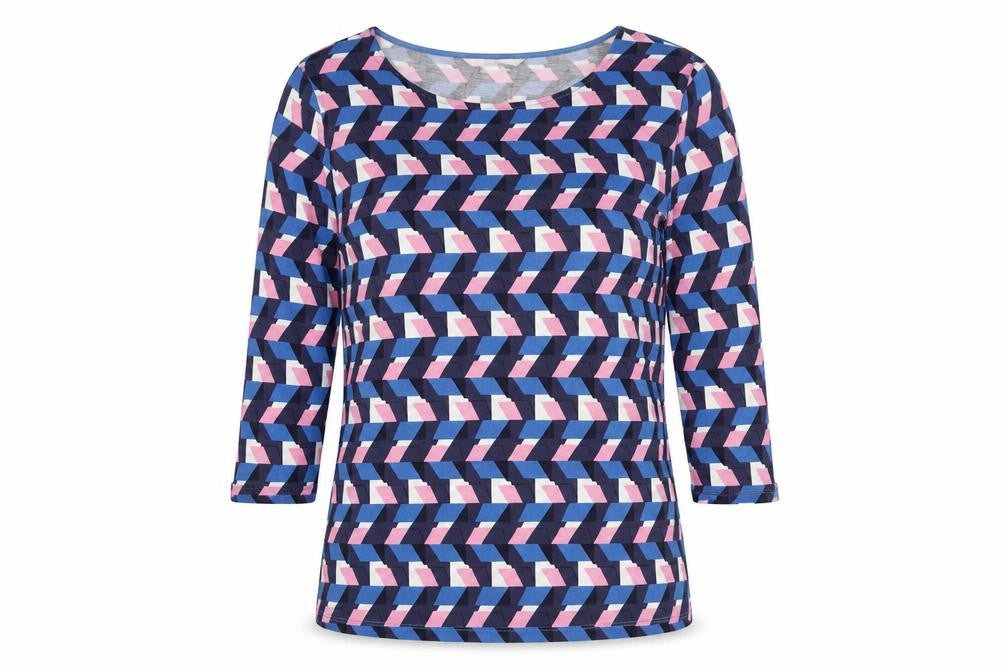 Womens UK Size 10 Boden Multicoloured Cotton T-Shirt