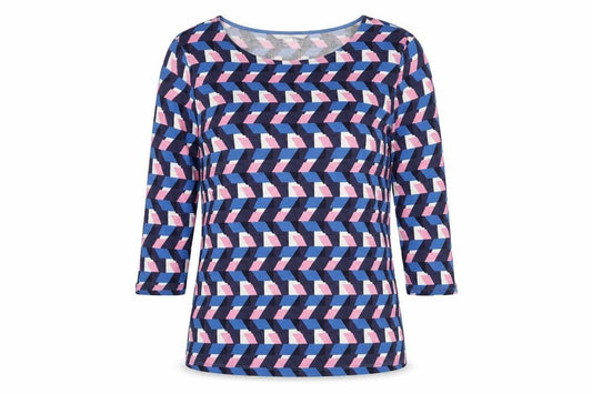 Womens UK Size 10 Boden Multicoloured Cotton T-Shirt