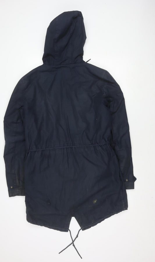 Penguin Women's Blue Parka Jacket M with Hood