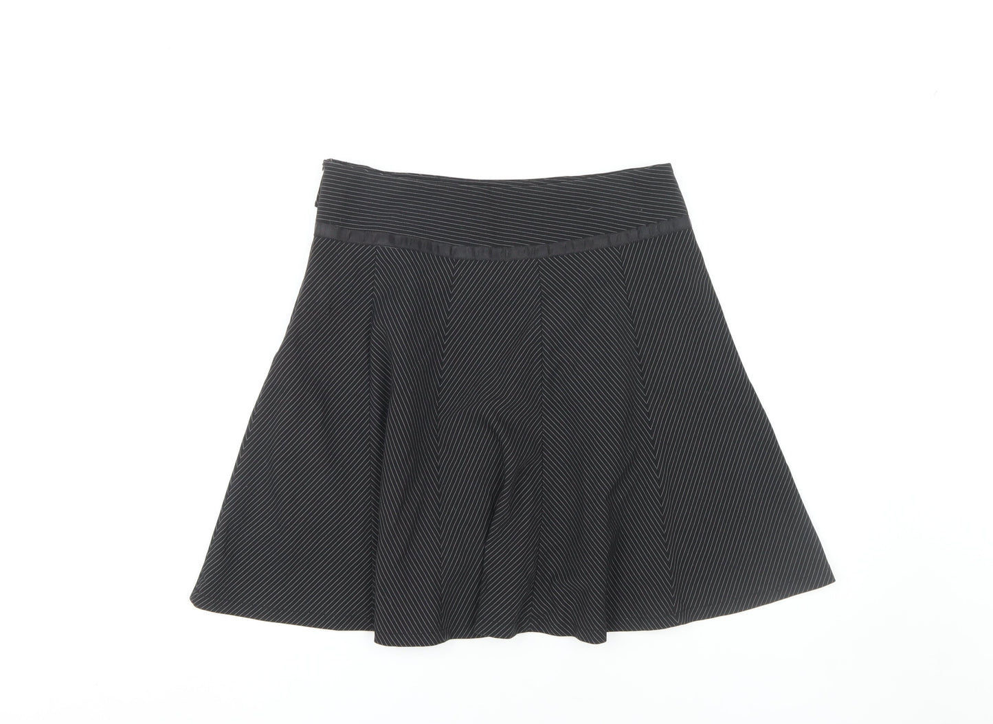 Verge Women's Black A-Line Skirt, L, Knee Length