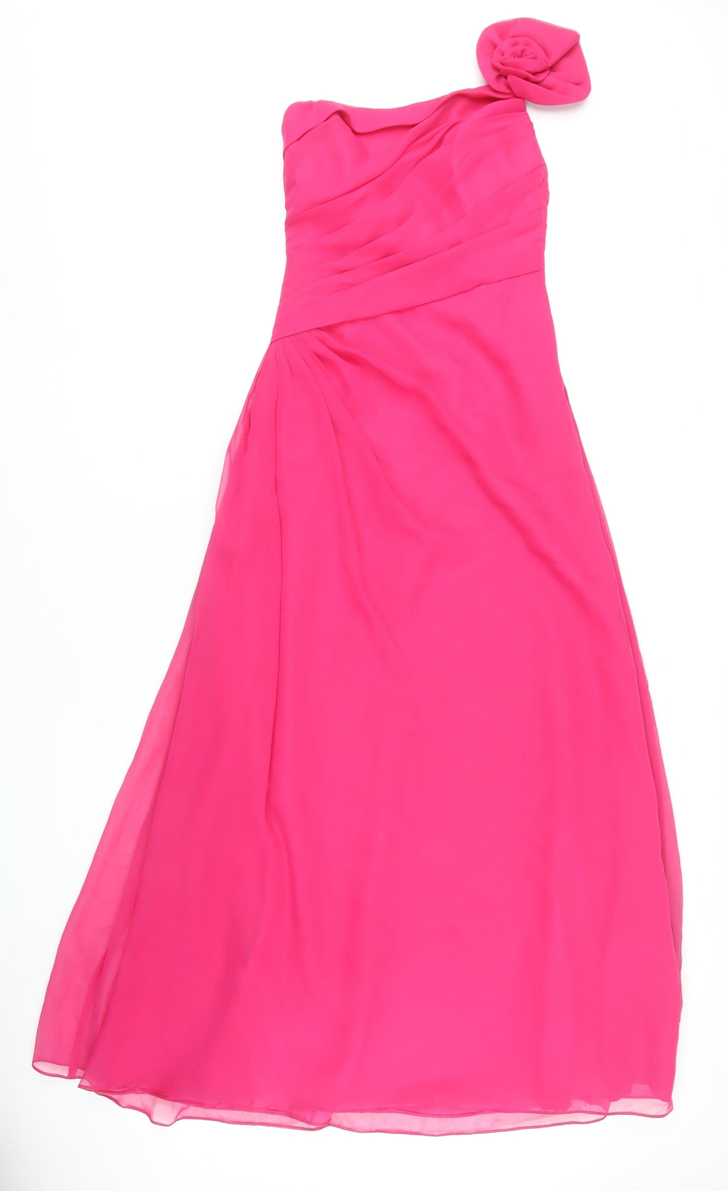 Impression Bridal Women's Pink One Shoulder A-Line Dress