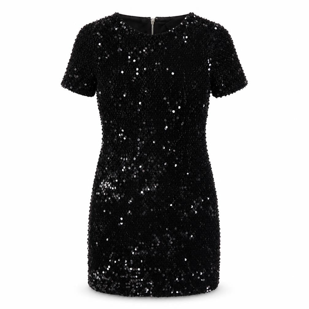 Topshop Women’s Black Sequin Bodycon Party Dress Size 6