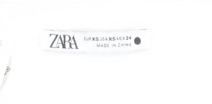 Zara Women's White One Shoulder Jumpsuit, XS