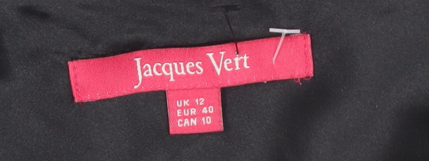 Jacques Vert Women's Black V-Neck Blouse, Size 12