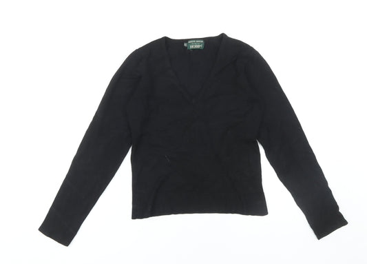 Hobbs Women's Black V-Neck Pullover Jumper Size 10