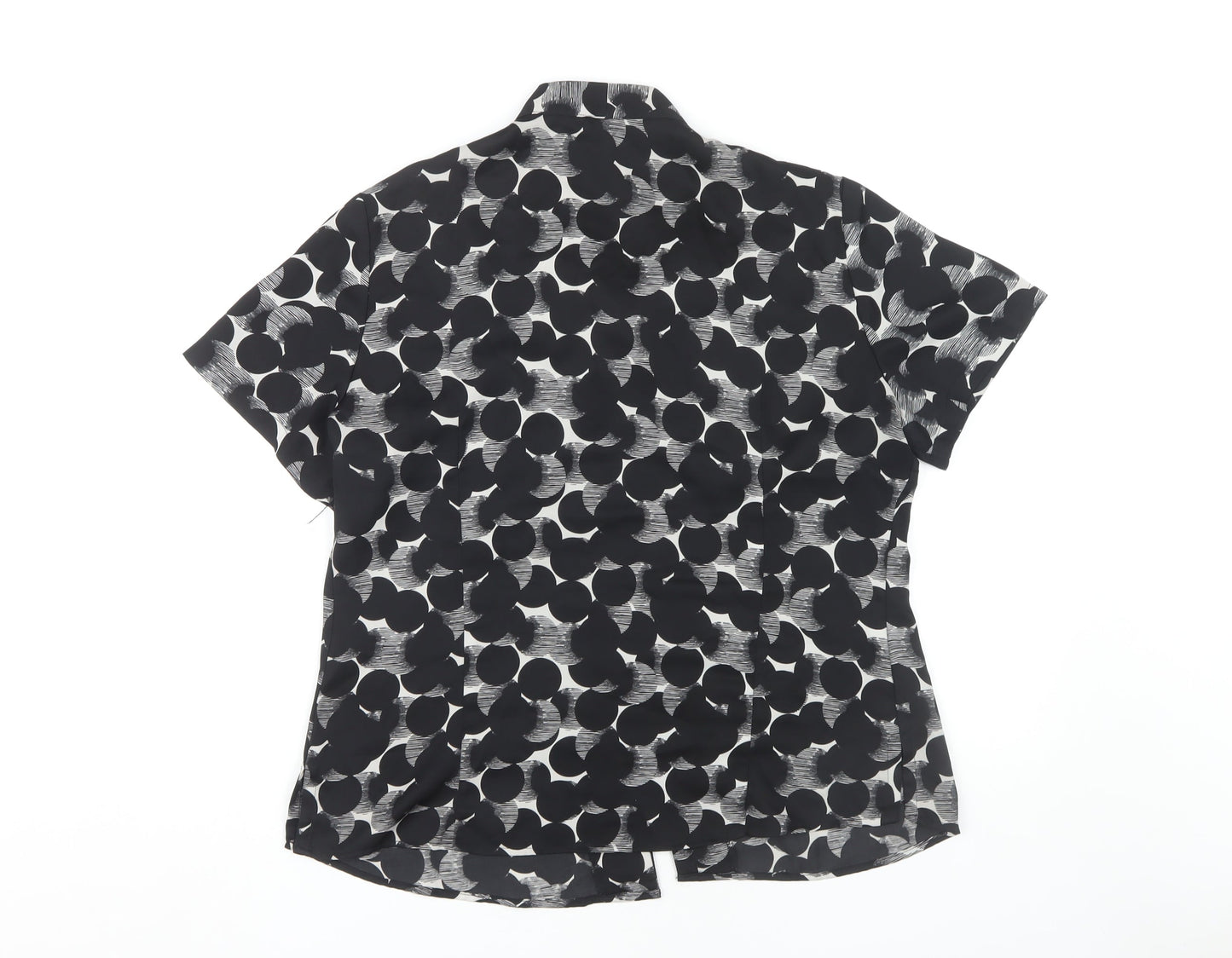Simon Jersey Women's Black Polka Dot Blouse Size 14