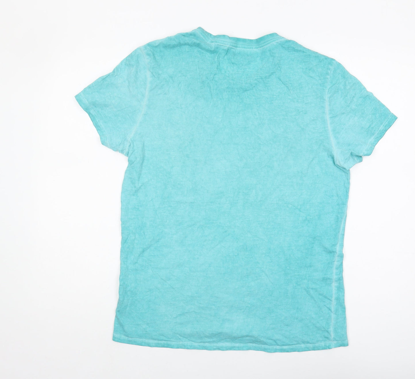 Guess Men’s Blue Crew Neck Logo T-Shirt - Size S