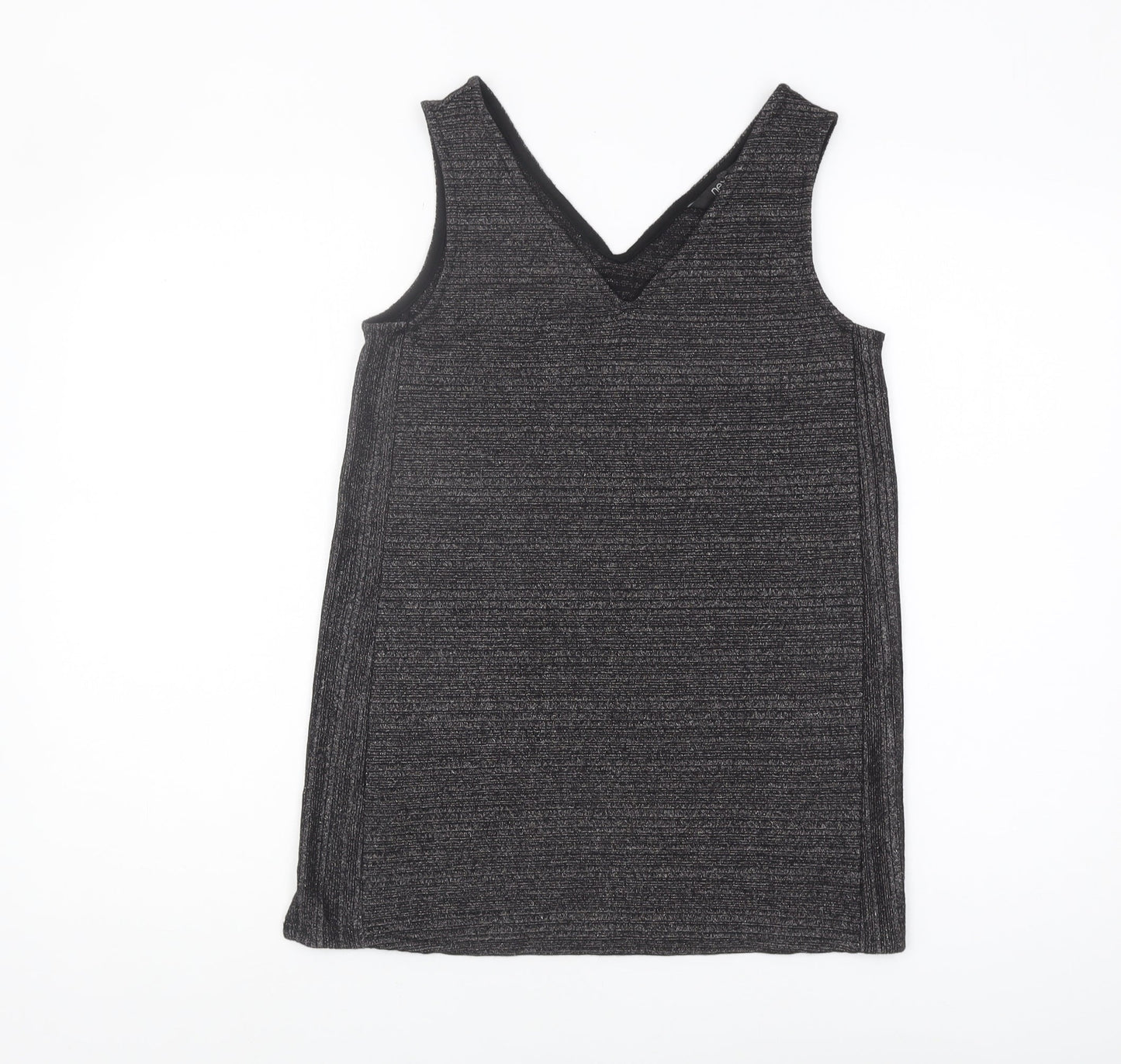 Next Women's Black Tank, Size 8, V-Neck Knit Top