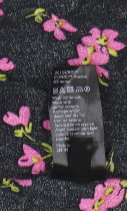 John Lewis Women's Black Floral Midi Dress