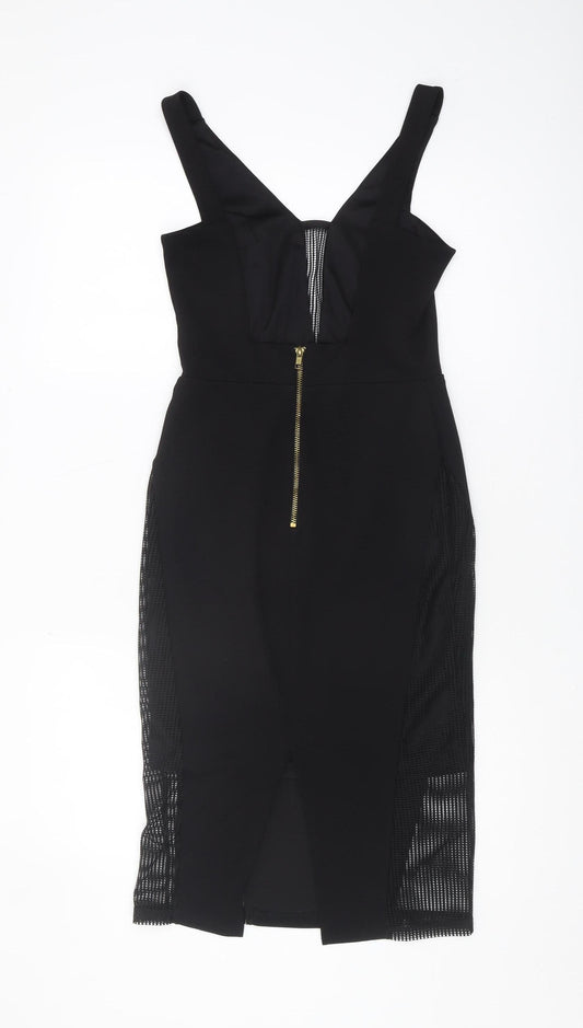 ASOS Women's Black Bodycon Dress UK Size 8