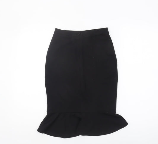 Lipsy Women's Black Trumpet Skirt Size 8
