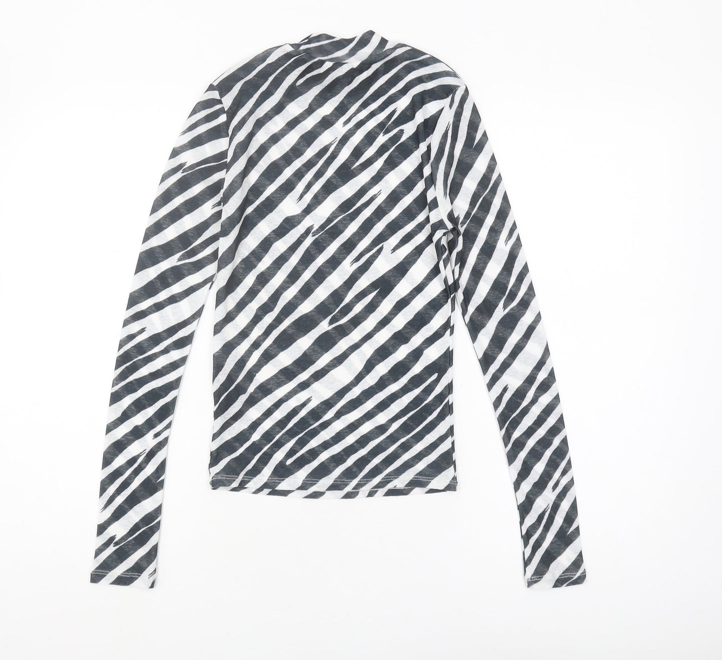 Topshop Women's Zebra Print Long Sleeve Top, Size 8