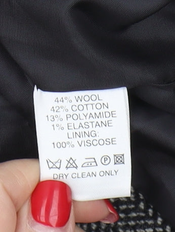 Paul Costelloe Women's Grey Wool Blend Overcoat, Size 10