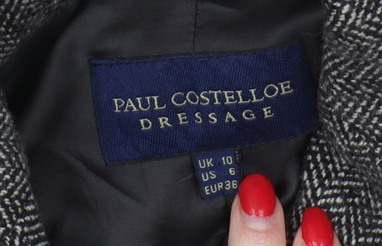 Paul Costelloe Women's Grey Wool Blend Overcoat, Size 10