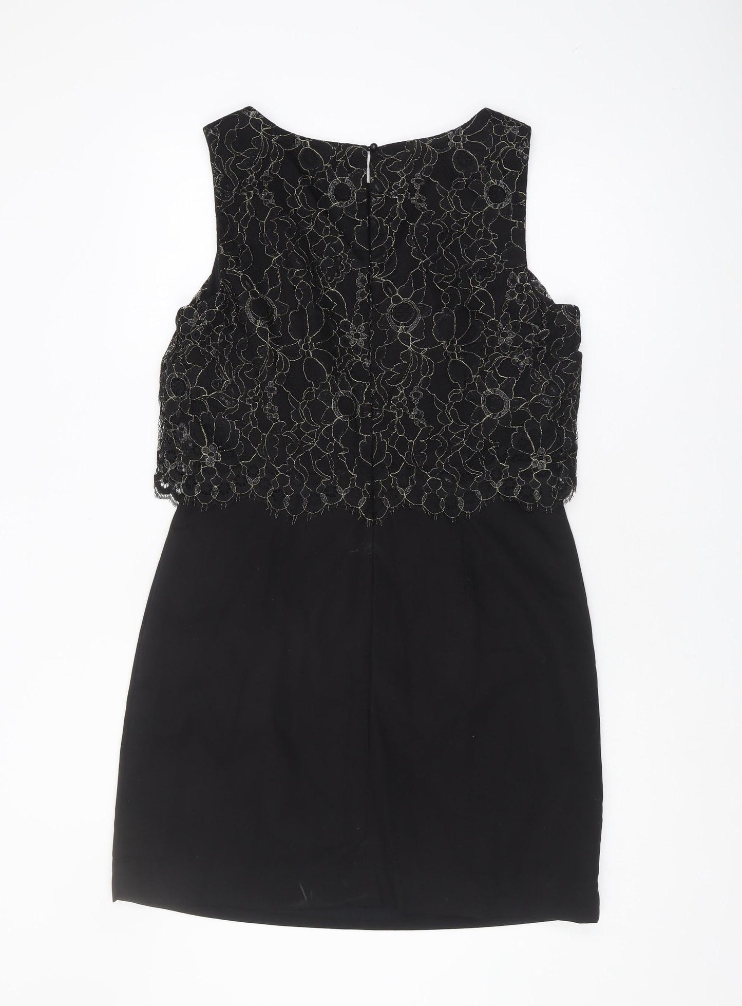 Monsoon Women’s Black Floral Embroidered Dress, Size 14