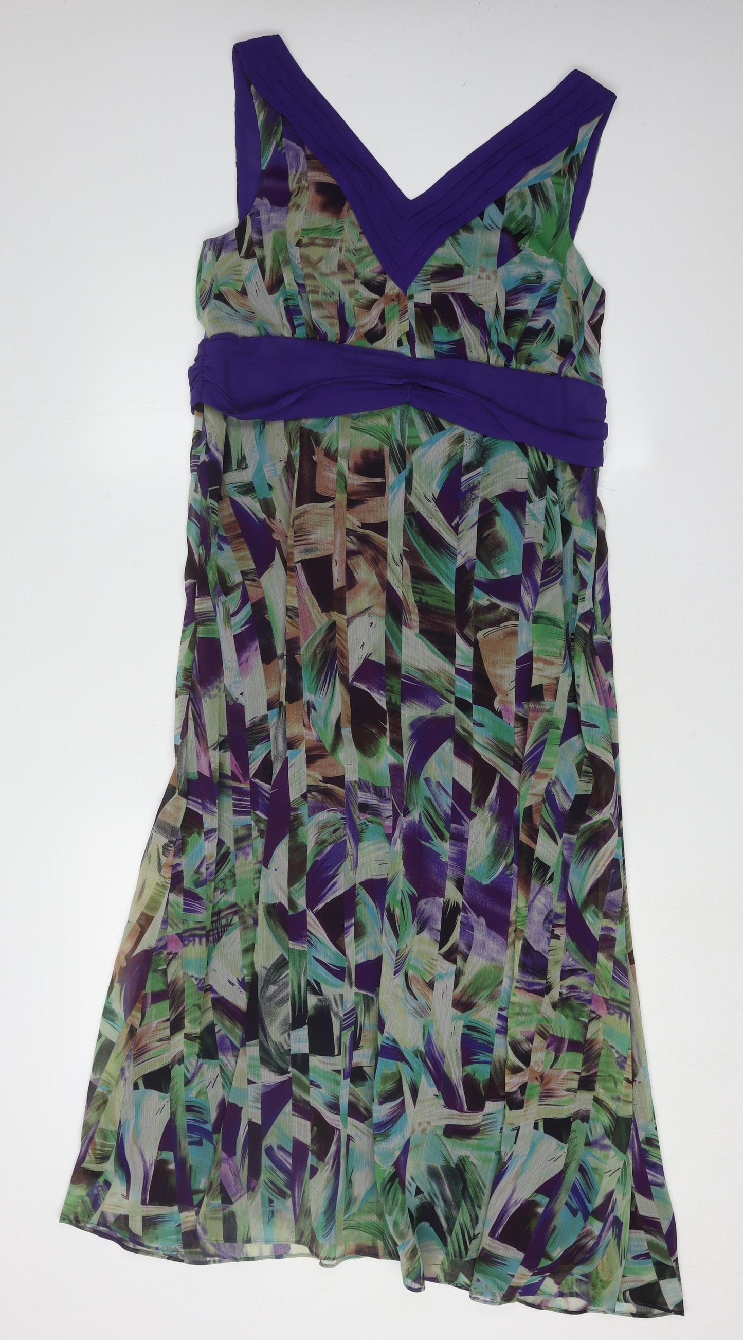 Klass Collection Multicoloured Women's Sleeveless Dress Size 14