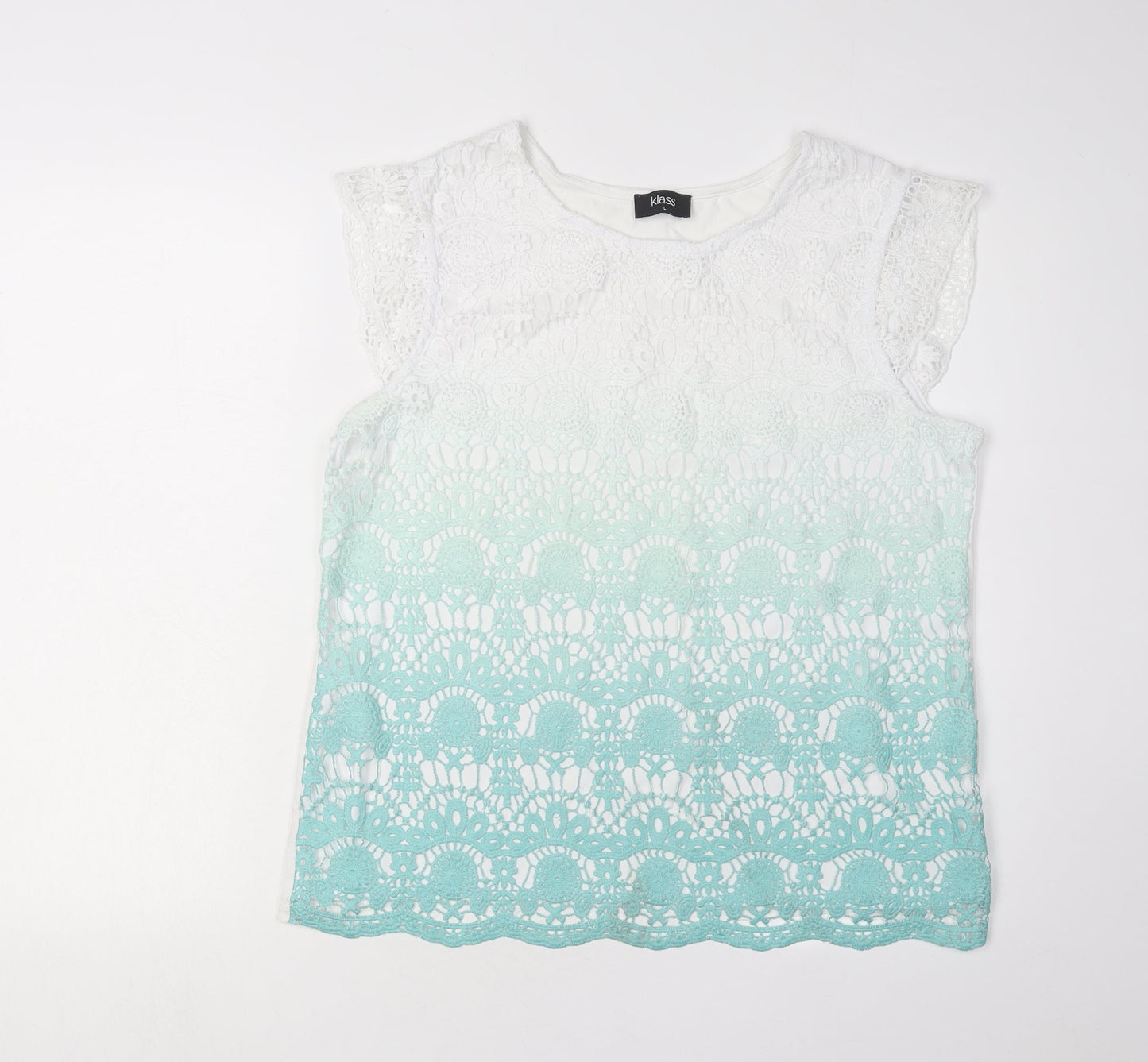 Klass Women's Multicoloured Lace Blouse - Size L