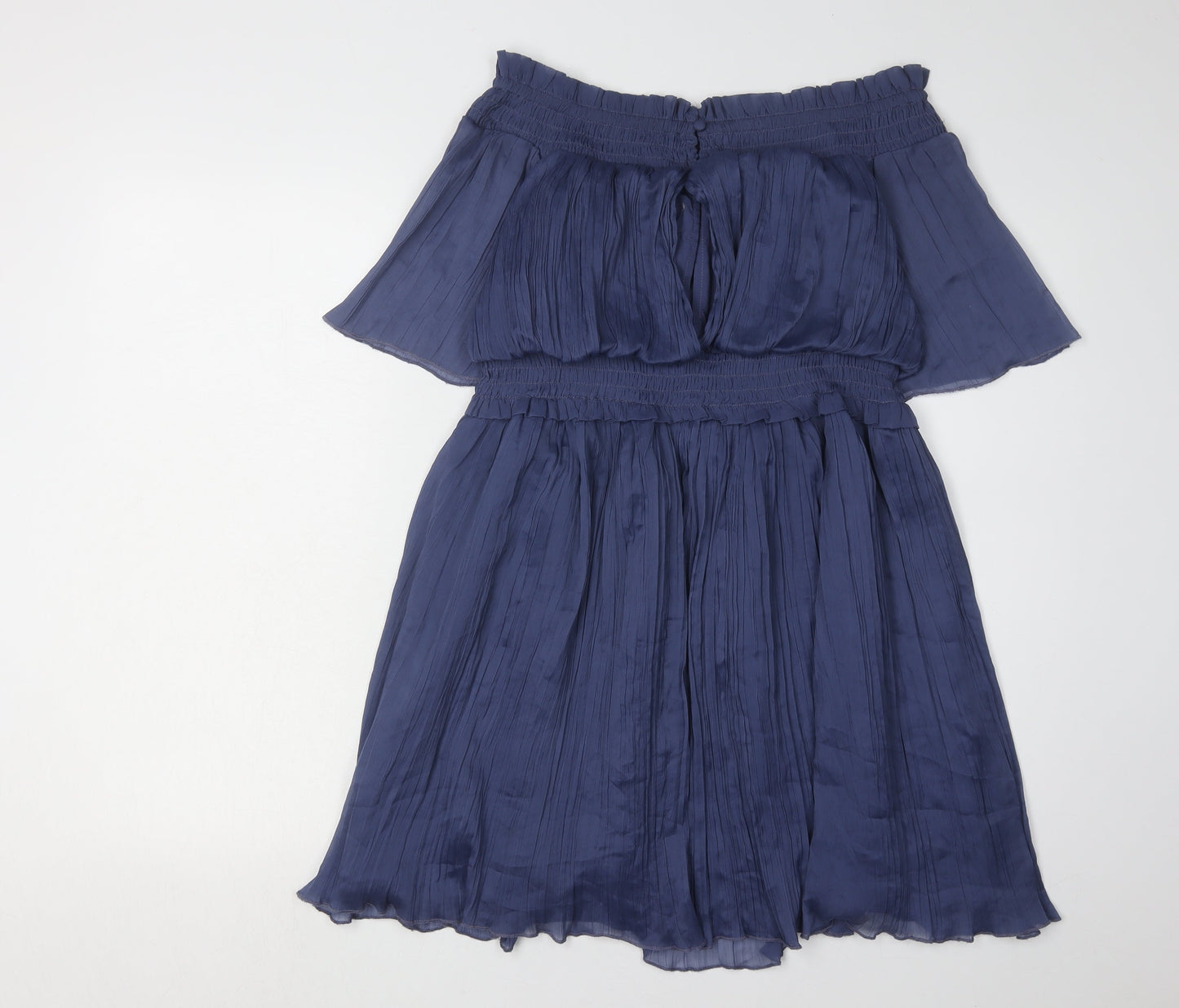 ASOS Women's Blue Off the Shoulder Dress, Size 12