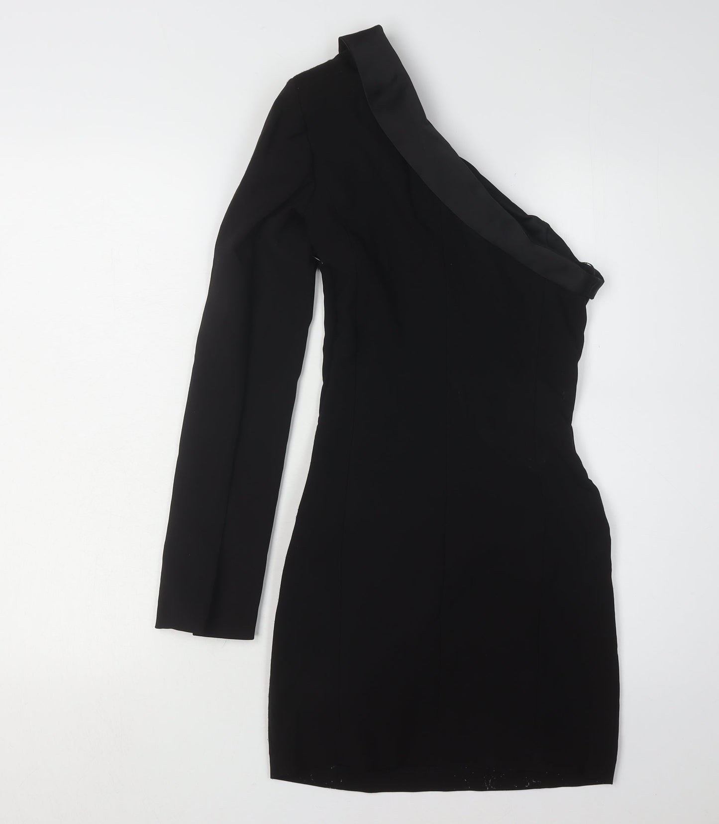 Zara Women's Black One Shoulder Mini Dress XS