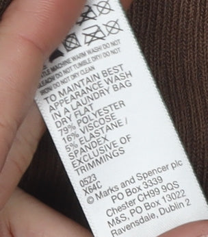 Marks and Spencer Women's Brown Midi Dress Size 10