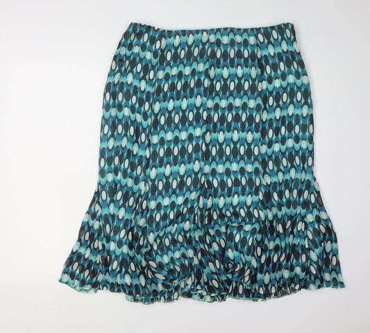 NEXT Women's Blue Geometric Skirt Size 16