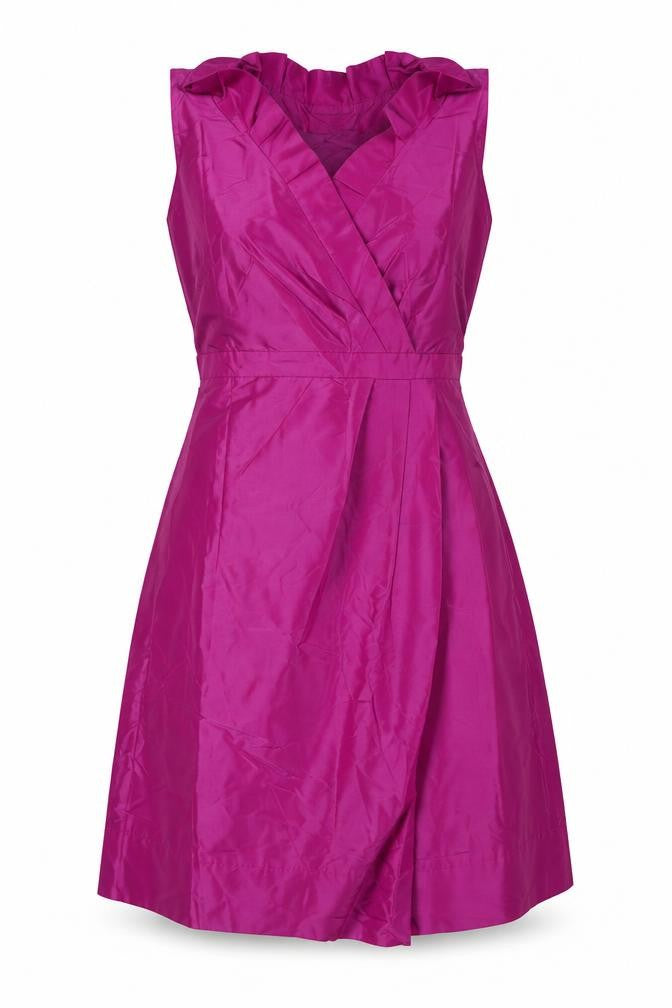J.Crew Women's Purple Silk Wrap Dress Size 8