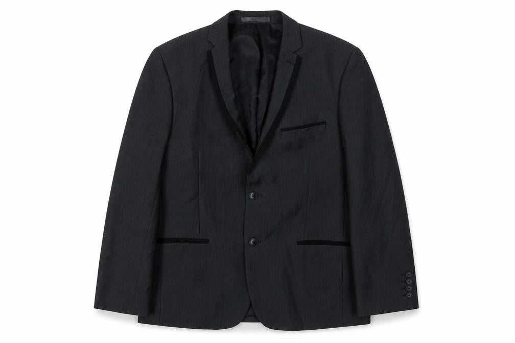 Front view of Red Herring Men's Black Blazer Jacket, size 40, Short
