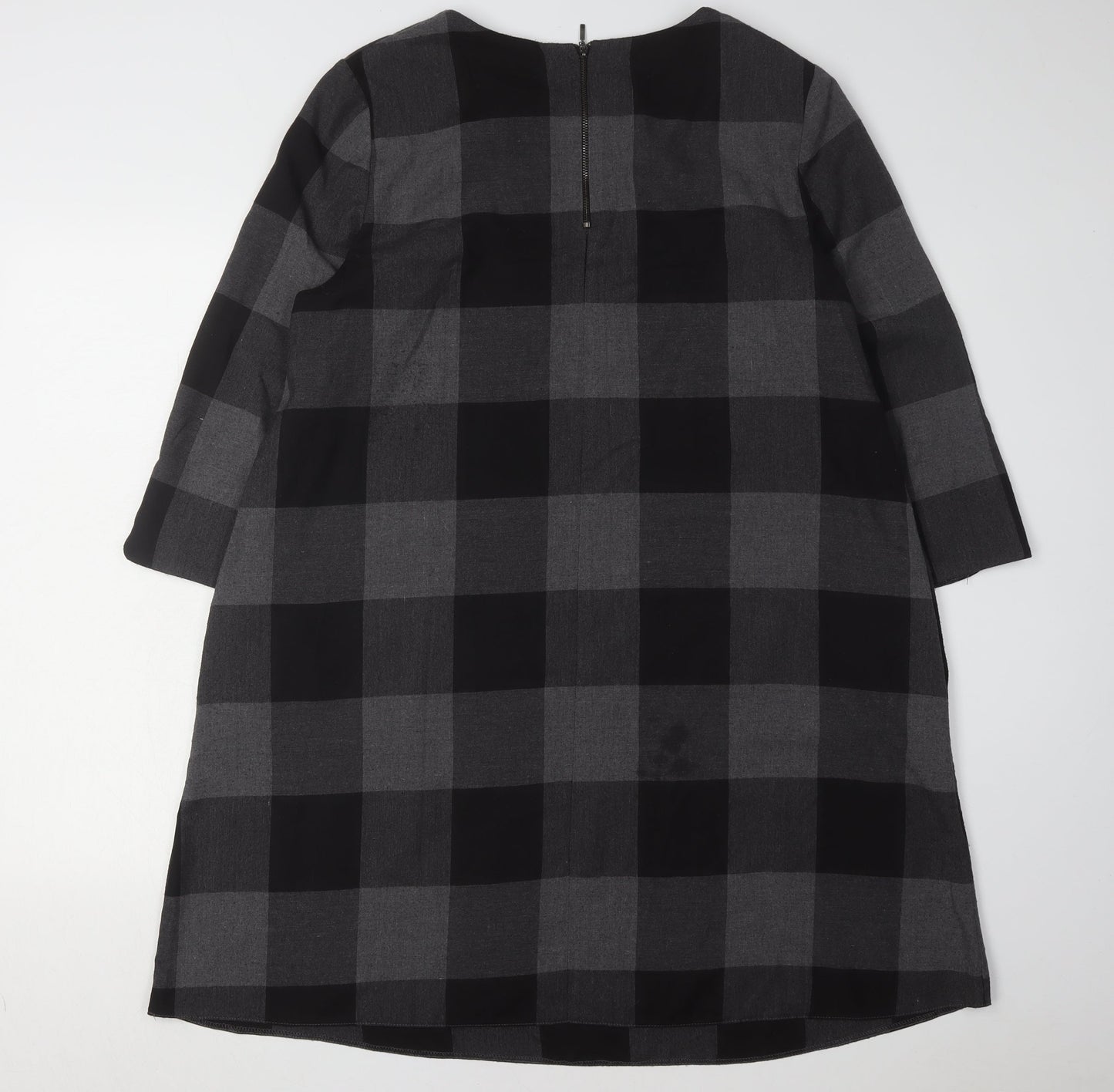 Phase Eight Women's Black Check Shift Dress UK 14