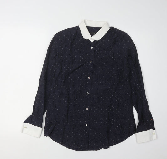 Paul Smith Women's Black Button-Up Shirt - Size 14