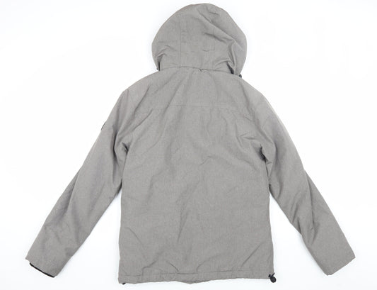 Next Mens Grey Hooded Jacket - Size S, Medium Fit