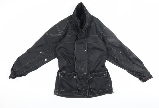 Frank Thomas Boys Black L Parka Jacket, Belted, Winter