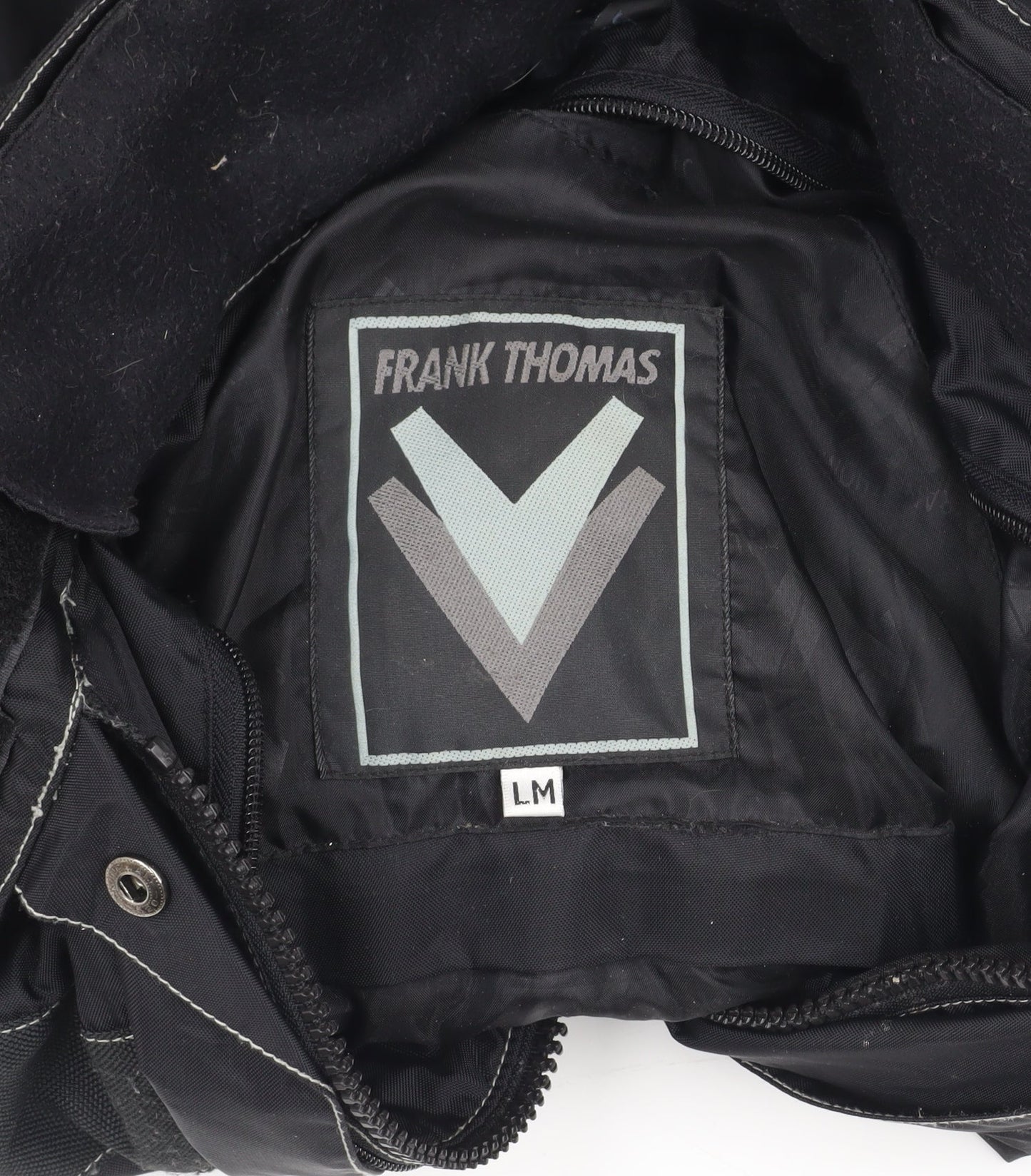 Frank Thomas Boys Black L Parka Jacket, Belted, Winter