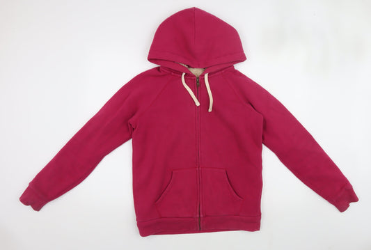 Jack Wills Women's Pink Hooded Jacket, Size 10 - Casual Winter Wear