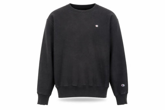 Mens UK L Regular Champion Black Pullover Sweatshirt