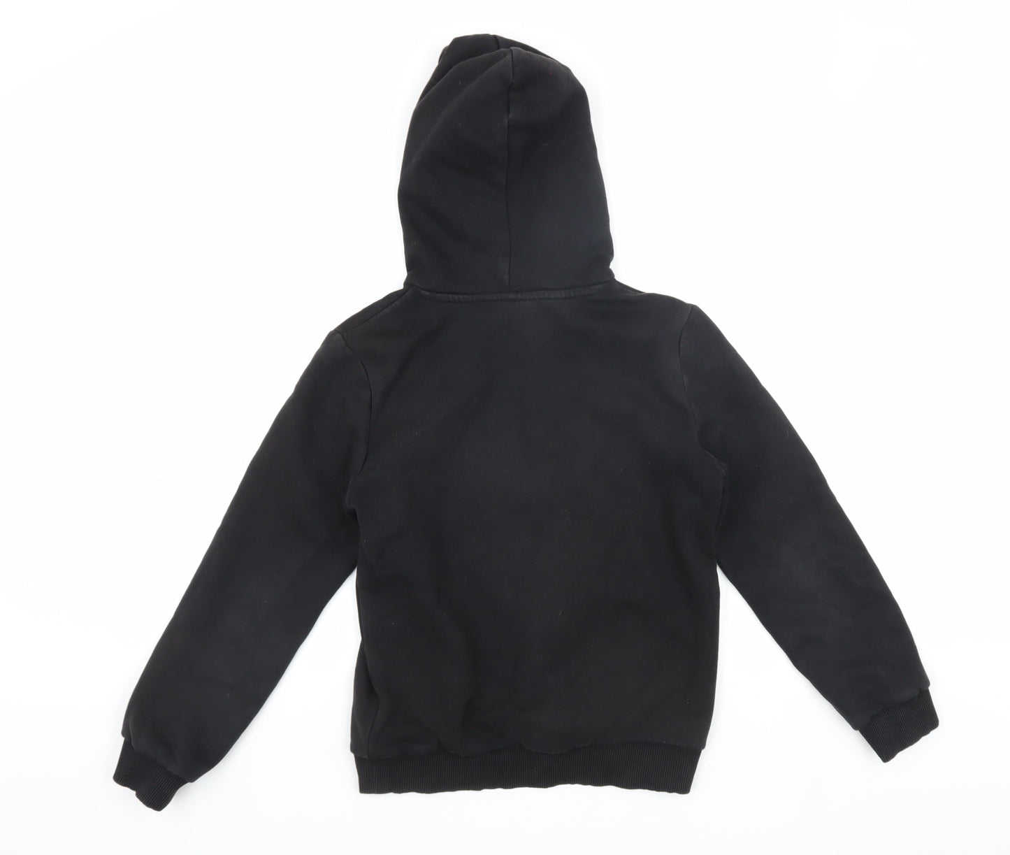 Puma Boys Black Hoodie 11-12 Years Football Logo Pullover
