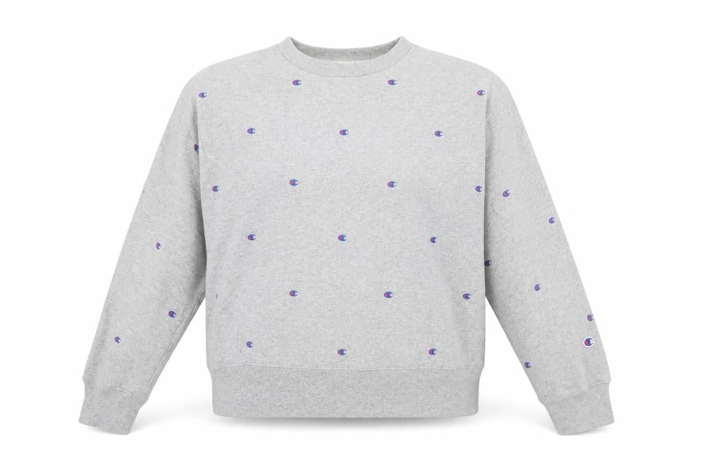 Womens UK M Regular Champion Grey Pullover Sweatshirt