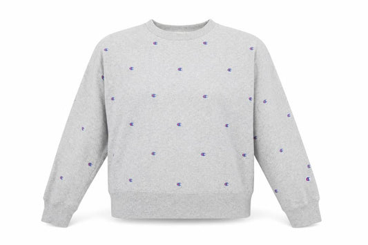 Womens UK M Regular Champion Grey Pullover Sweatshirt