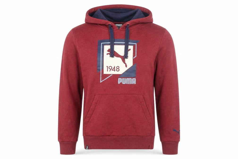 Mens UK M Regular PUMA Red Pullover Hoodie