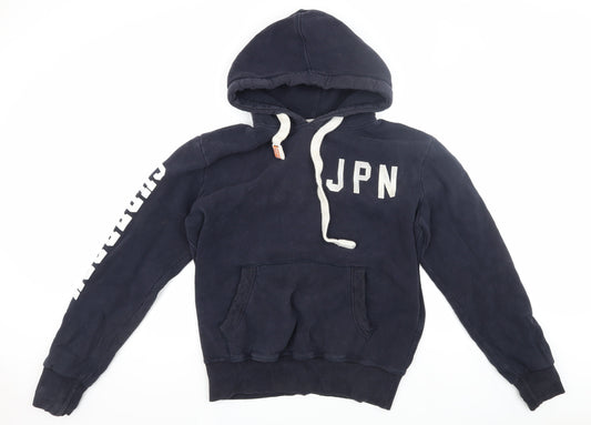 Superdry Men's Blue Pullover Hoodie Size L