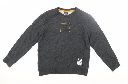 Hangten Jr. Boys Grey Logo Pullover Sweatshirt Size 15