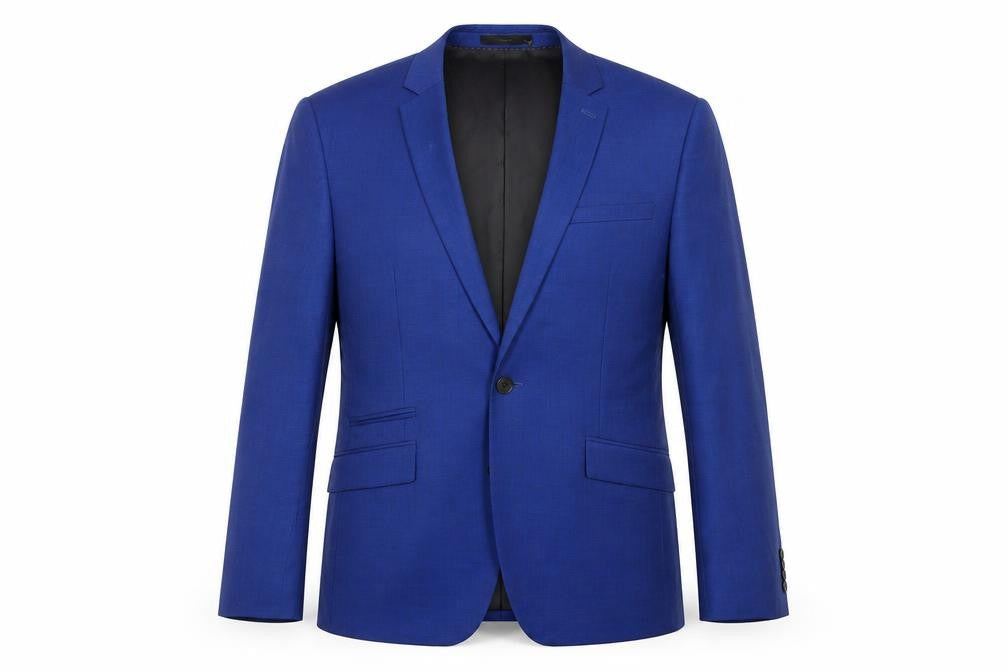 Mens 40 Chest Regular Kenneth Cole Blue Two-Button Blazer