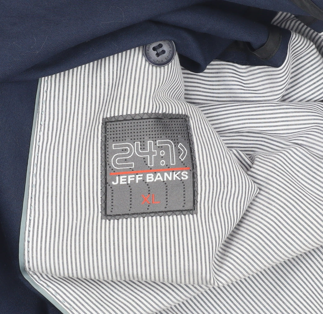 Jeff Banks Men's Blue Blazer XL Single-Breasted