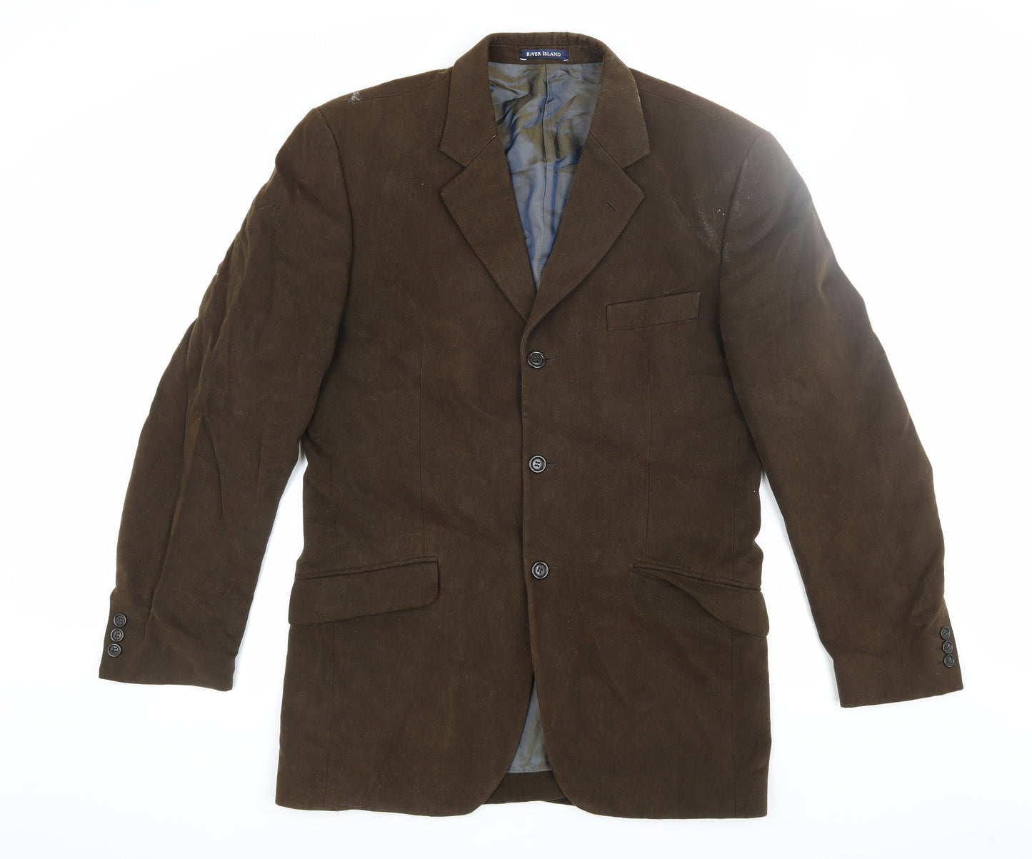 River Island Men’s Brown Blazer, Size 40R, Casual Style