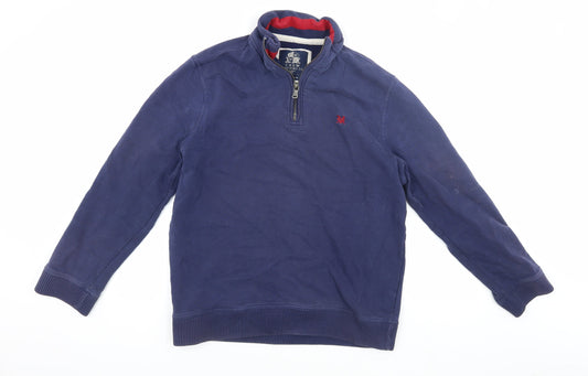Crew Clothing Co. Men's Blue Full Zip Sweatshirt M
