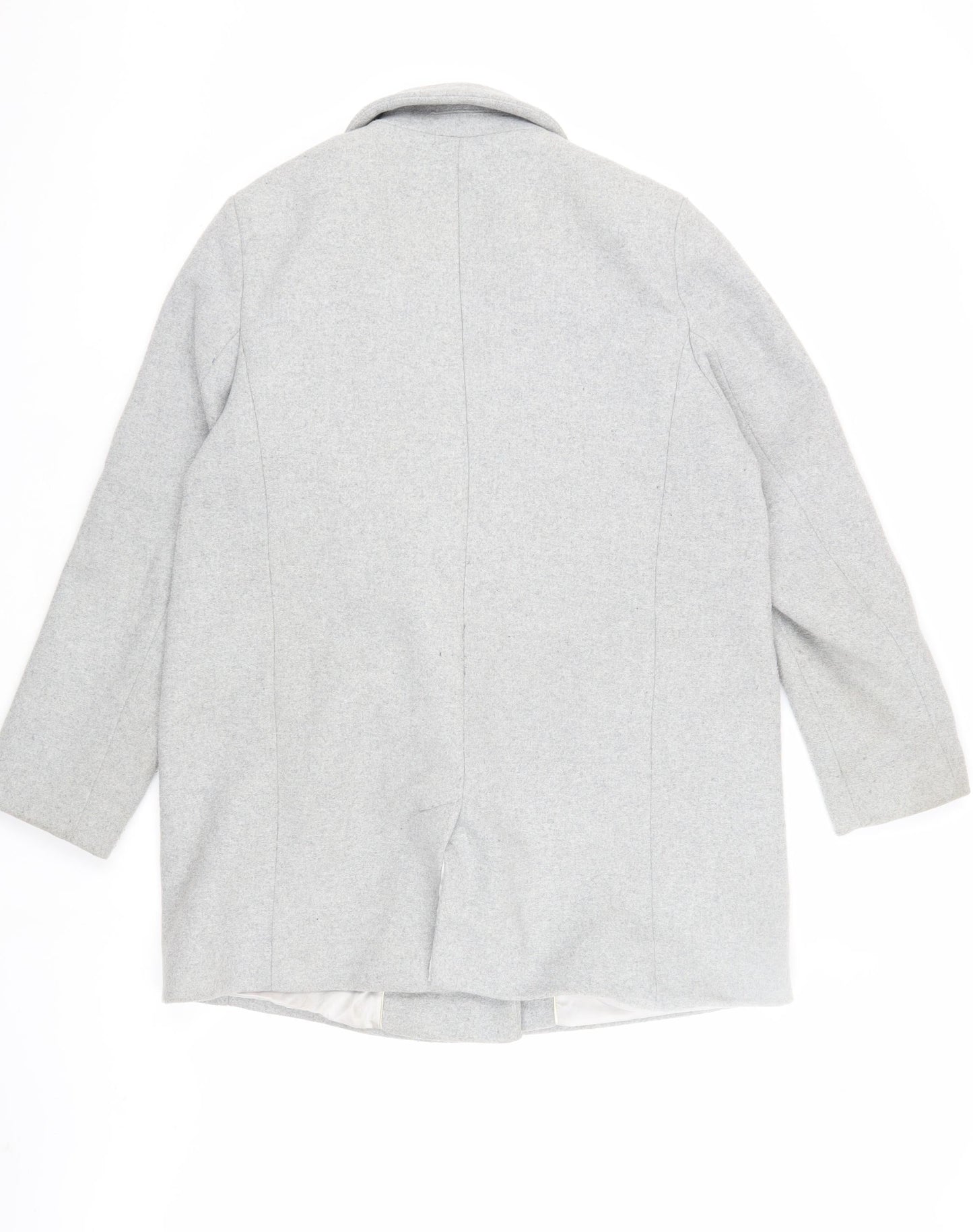 Monsoon Women's Grey Wool Blend Overcoat Size 16