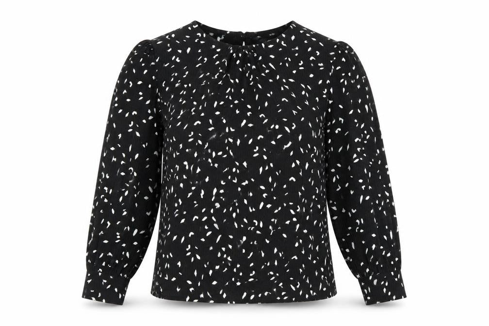Marks and Spencer Women's Black Geometric Blouse Size 14