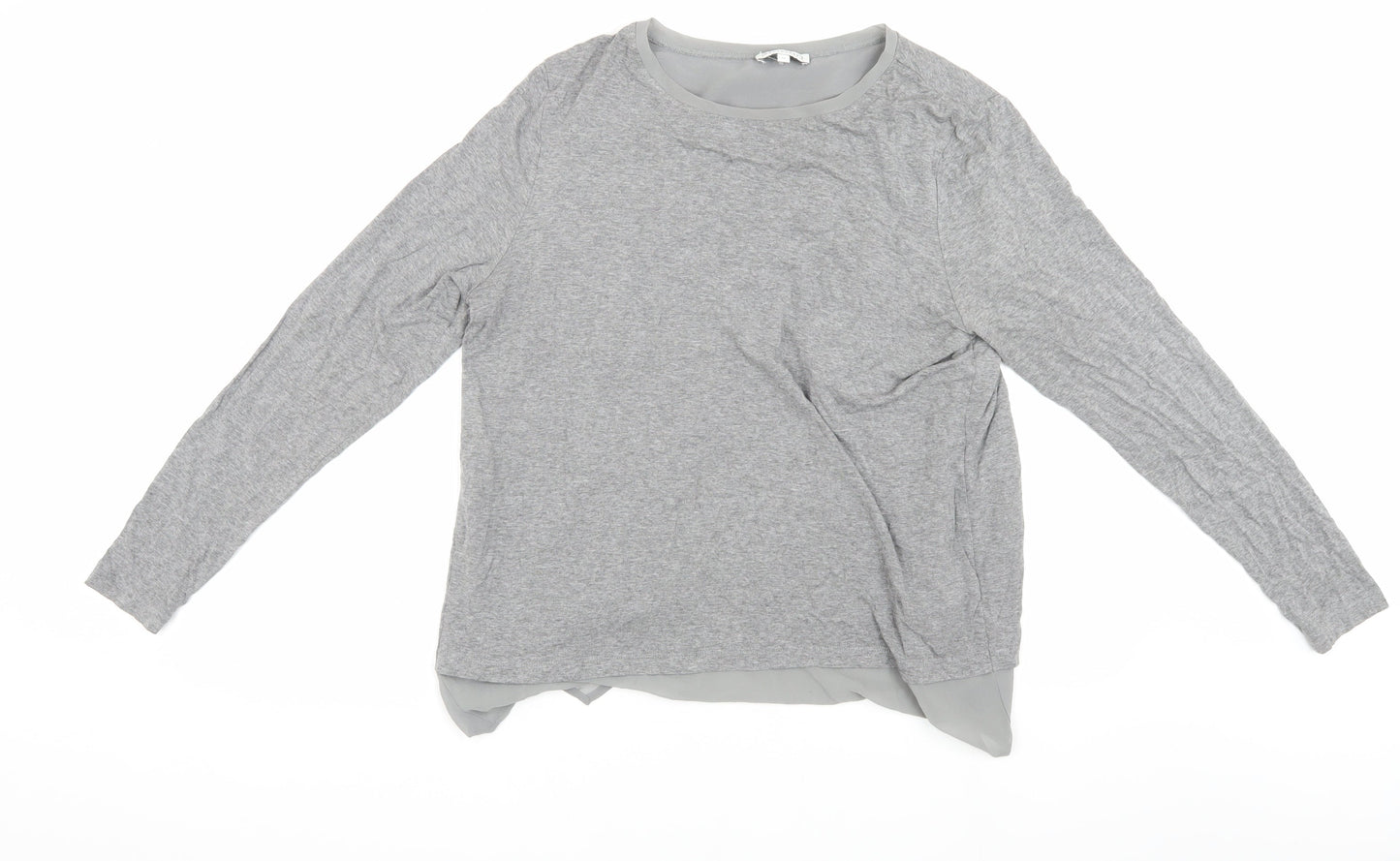 Warehouse Women's Grey Long Sleeve Top Size 12