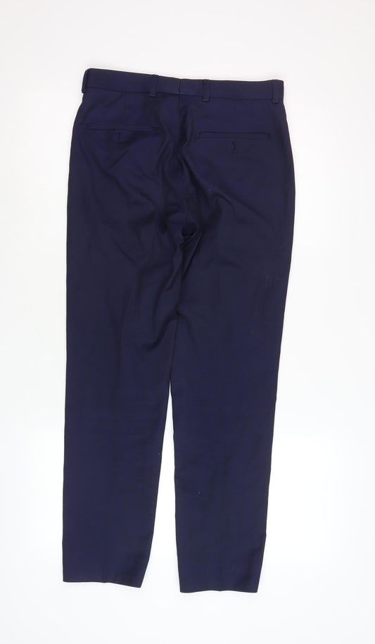 Moss London Women's Blue Slim Fit Dress Pants