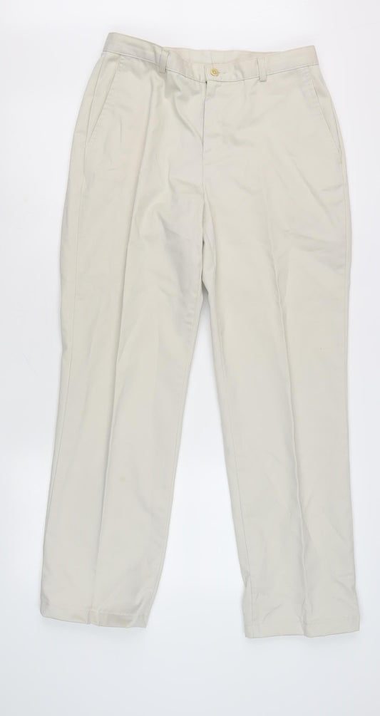 Lands' End Women's Beige Chino Trousers Size 10